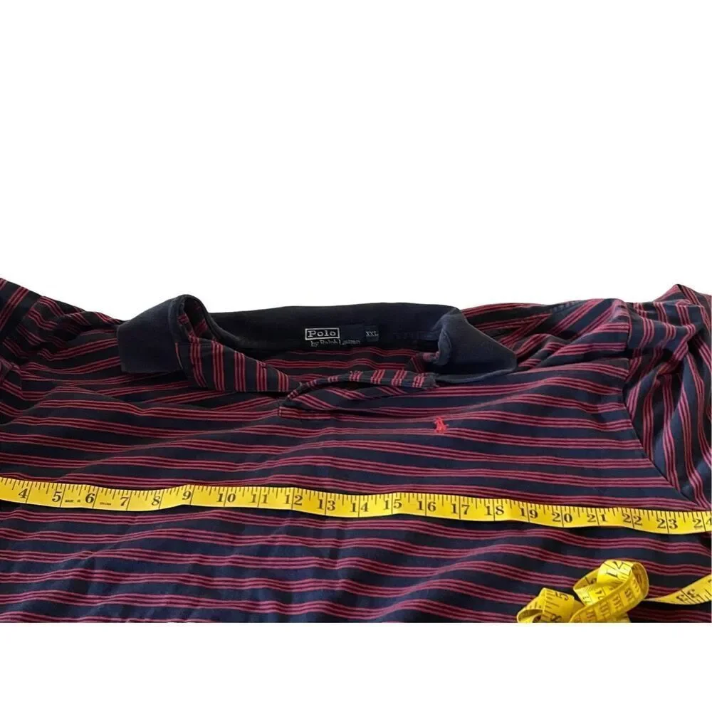 Polo Ralph Lauren Mens Black & Red Collared Short Sleeve Polo Shirt Size XXL